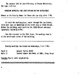 Announcements, 1992-03-06. ...