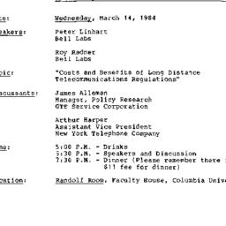 Announcements, 1984-03-14. ...
