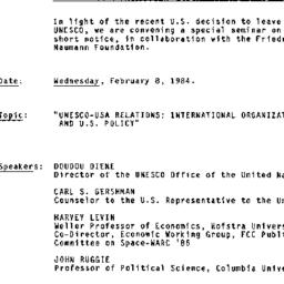 Announcements, 1984-02-08. ...