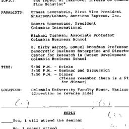 Announcements, 1985-04-15. ...