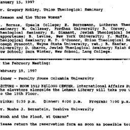 Announcements, 1997-02-19. ...