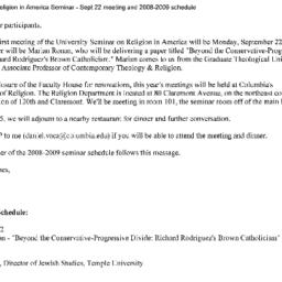 Announcements, 2008-09-22. ...