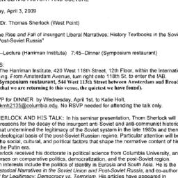 Announcements, 2009-04-03. ...