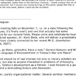 Announcements, 2008-11-07. ...