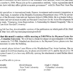 Announcements, 2008-11-06. ...