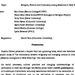 Minutes, 2007-12-07. Religi...