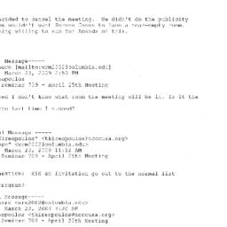Announcements, 2009-04-25. ...