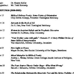 Schedules, The Study of the...