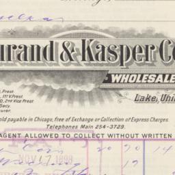 Durand & Kasper Co.. Bill