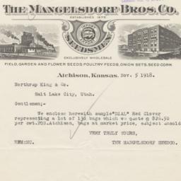 Mangelsdorf Bros. Co.. Letter