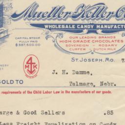 Mueller-Keller Candy Co.. Bill