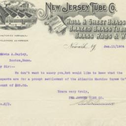 New Jersey Tube Co.. Letter