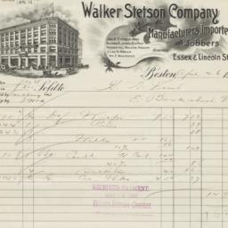 Walker Stetson Company. Bill