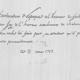 [Document, 1783 August 17]