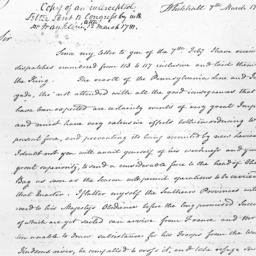 [Document, 1781 March 7]