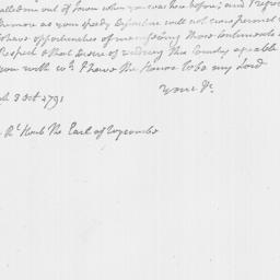 [Document, 1791 October 03]