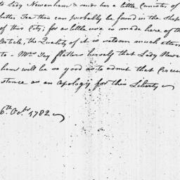 Document, 1782 October 16