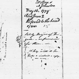 [Document, 1779 May 16]