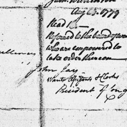 [Document, 1779 August 14]