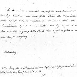 Document, 1781 January 31