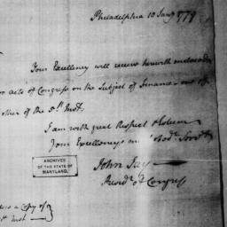 [Document, 1779 January 10]